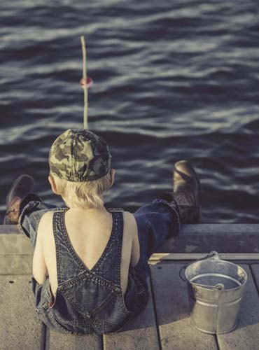 Boy fishing in the Suwannee River